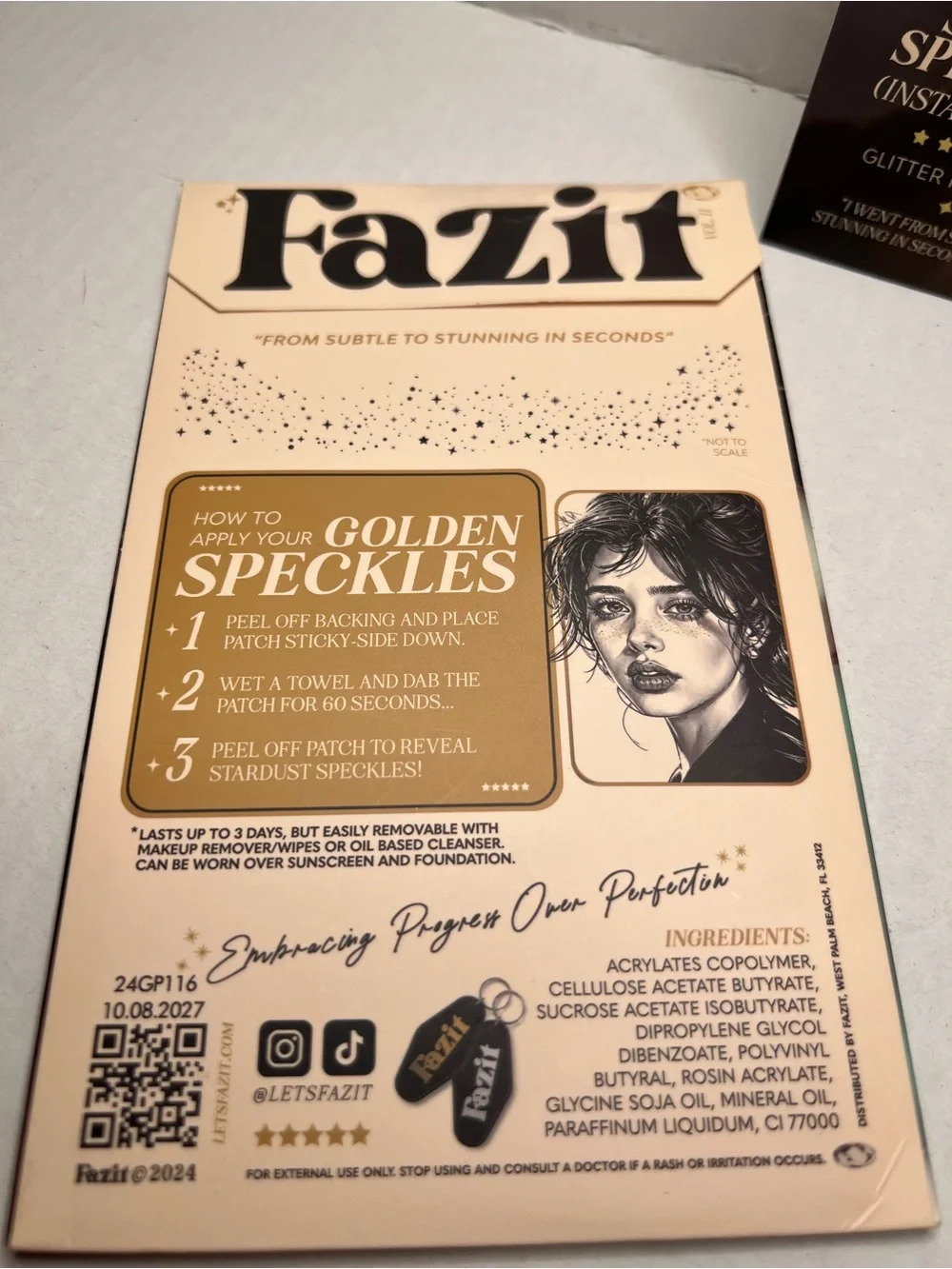 Fazit Beauty Silver & Gold Glitter Freckles Makeup Patches Set Of 2